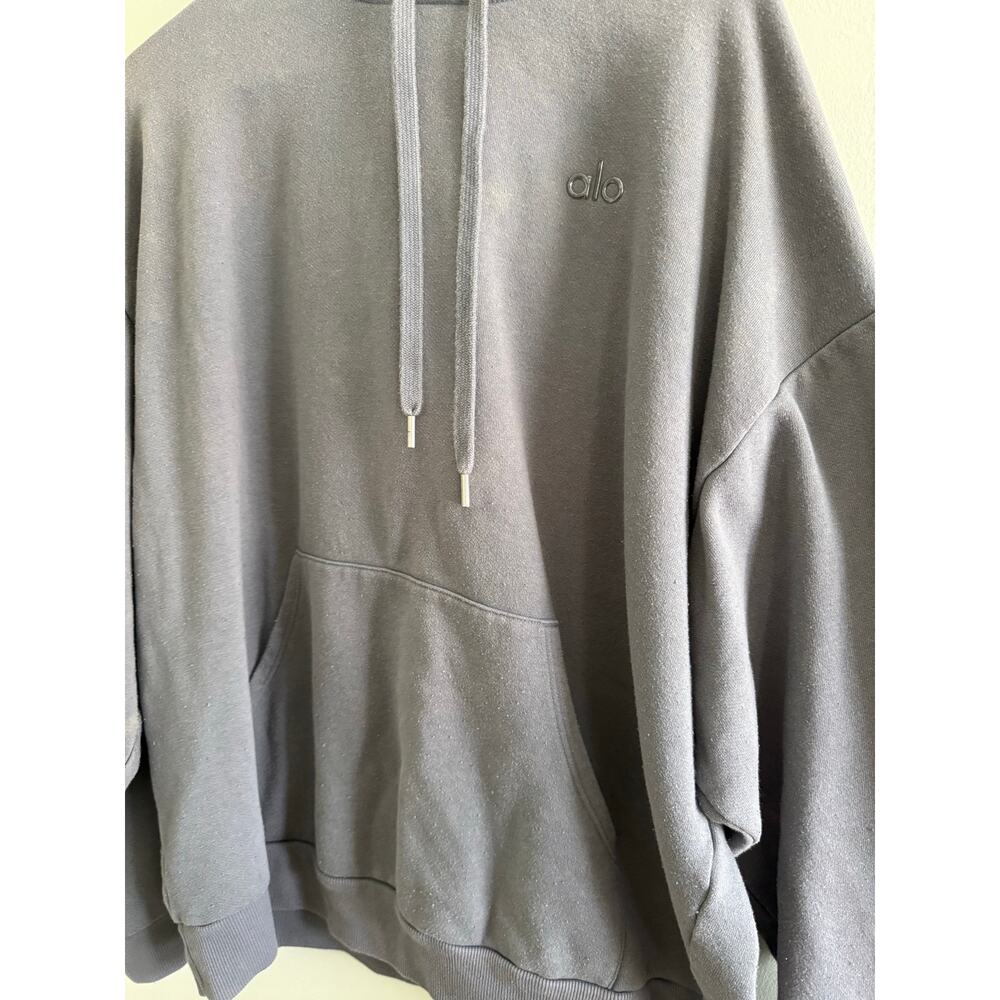 ALO Yoga Oversized Hooded Sweatshirt - Gray - Picture 6 of 13